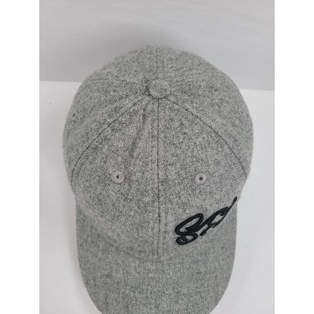 Disney Parks Mickey Mouse Wool‎ Blend Baseball Cap Gray Adjustable Adult Hat